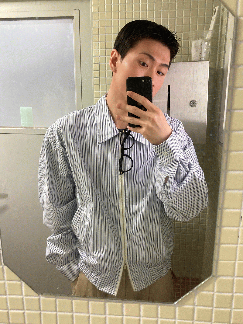 [주문폭주] Os stripe shirt jacket (2 color)